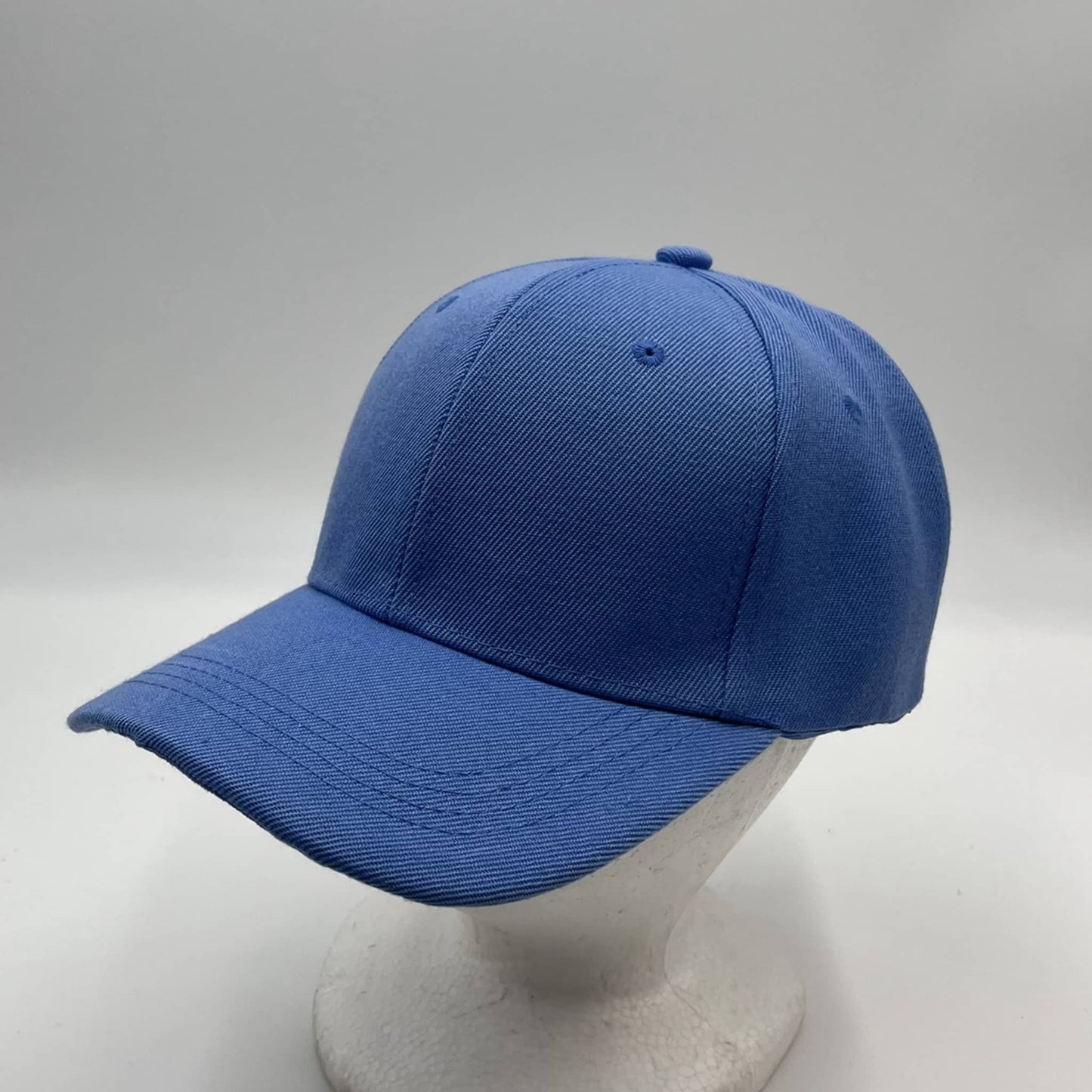 Alpha Omega Cap Plain Sandwich Velcro Baby Blue 12 pack PCV0110 Cap Hat