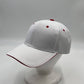 Plain Sandwich Velcro White and Red Eyelets 12 pack PCV0308 Cap Hat