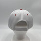 Plain Sandwich Velcro White and Red Eyelets 12 pack PCV0308 Cap Hat