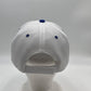 Plain Sandwich Velcro White and Navy Blue Eyelets 12 pack PCV0309 Cap Hat