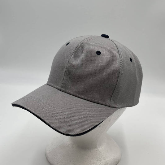 Alpha Omega Cap Plain Sandwich Velcro Textured Light Gray 12 pack PCV0349 Cap Hat