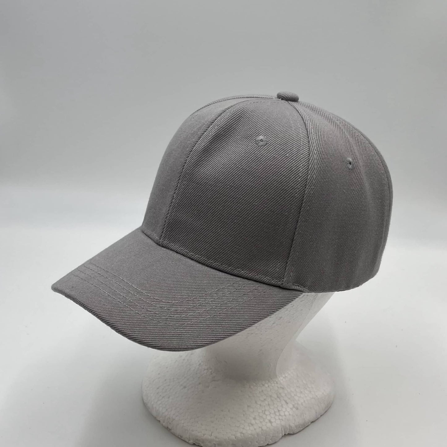 Plain Sandwich Velcro Gray and Light Gray Eyelets 12pack PCV0312 Cap Hat