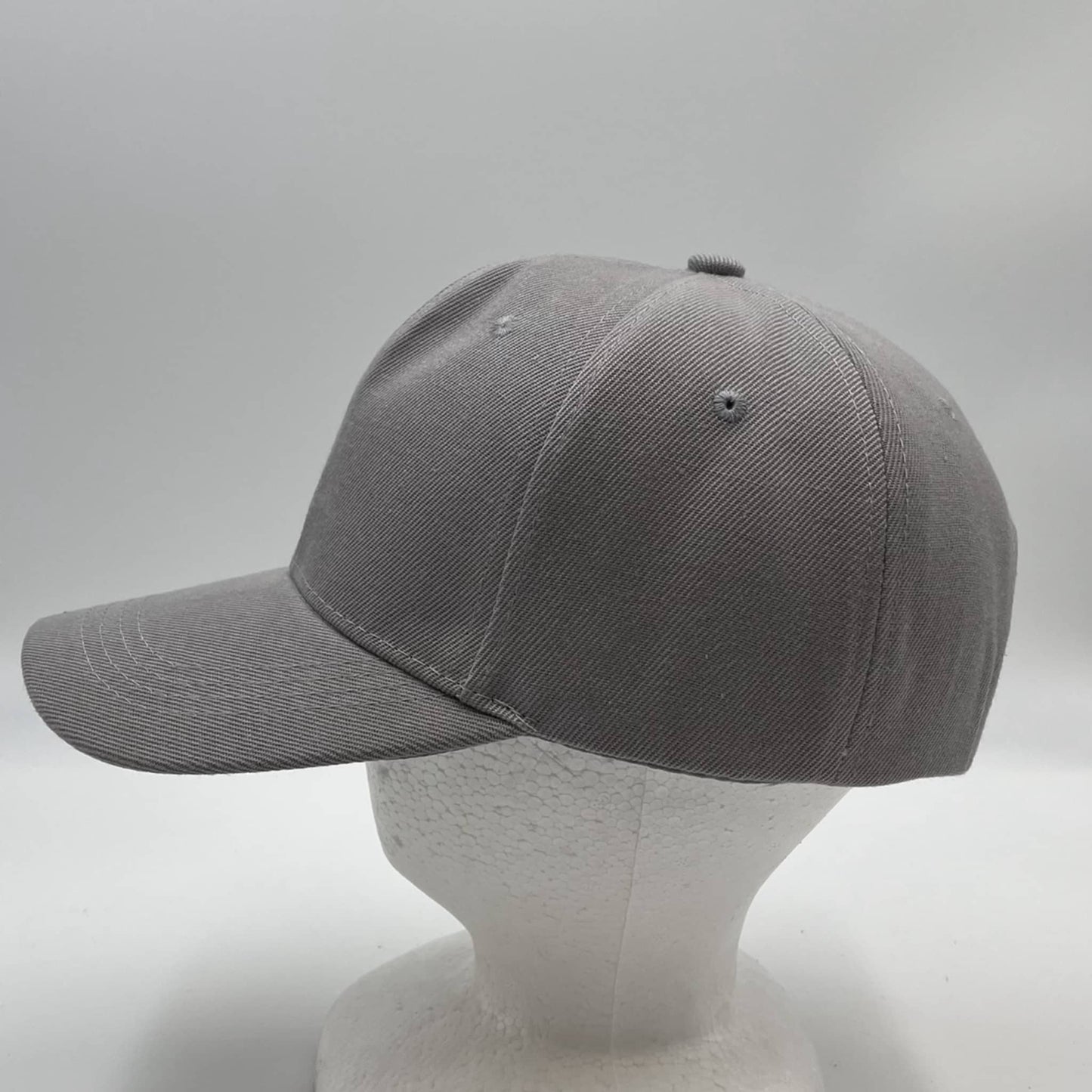 Plain Sandwich Velcro Gray and Light Gray Eyelets 12pack PCV0312 Cap Hat
