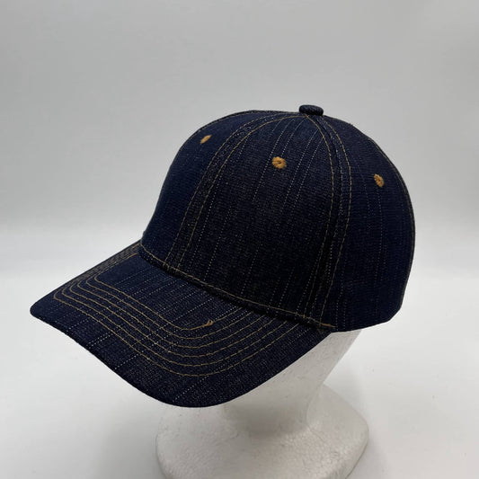 Plain Velcro Blue Denim and Khaki Eyelets 12 pack PCV01-D Cap Hat