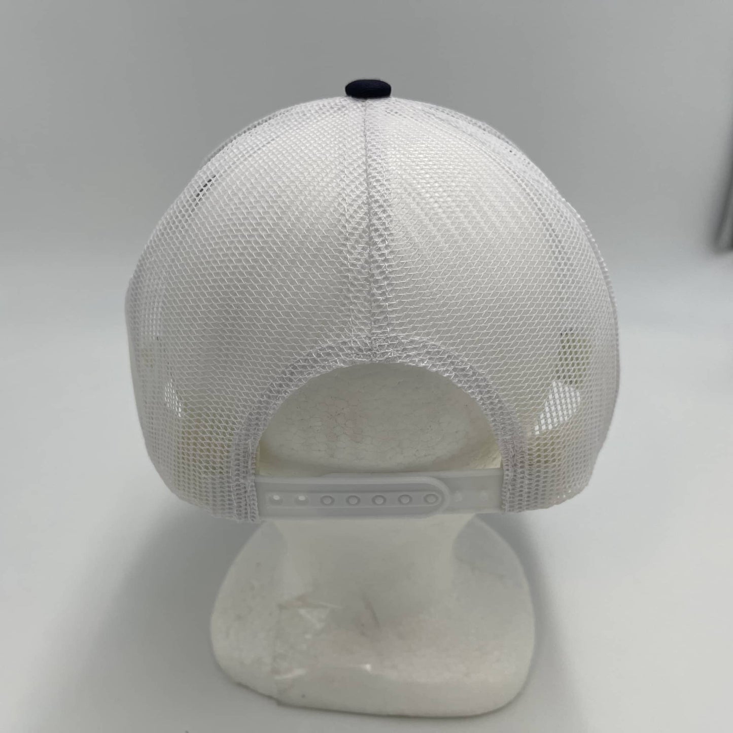 Plain Flat 5P Mesh Trucker Navy Blue and White Mesh 12 pack CF5M1206 Cap Hat