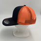 Plain Flat 6P Mesh Trucker Navy Blue and Orange Mesh 12 pack CF6M1814 Cap Hat