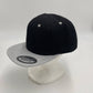 Plain Poly Snapback Black and Light Gray Eyelets/Bill 12 pack PFS0521 Cap Hat