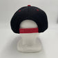Plain Poly Snapback Black and Red Lid 12 pack PFS02T12 Cap Hat