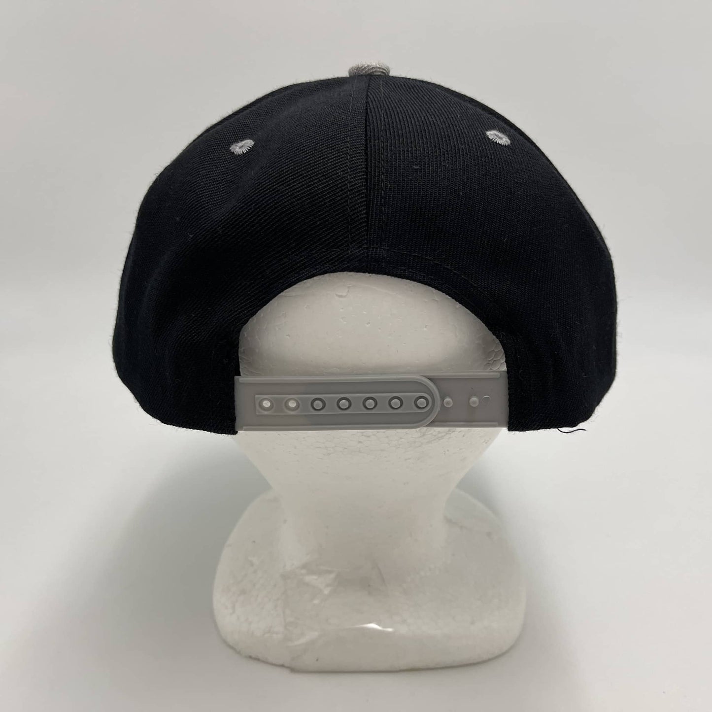 Plain Poly Snapback Black and Textured Gray Lid 12 pack PFS02T06 Cap Hat
