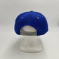 Plain Poly Snapback Blue and Gray Eyelets/Bill 12 pack PFS0555 Cap Hat