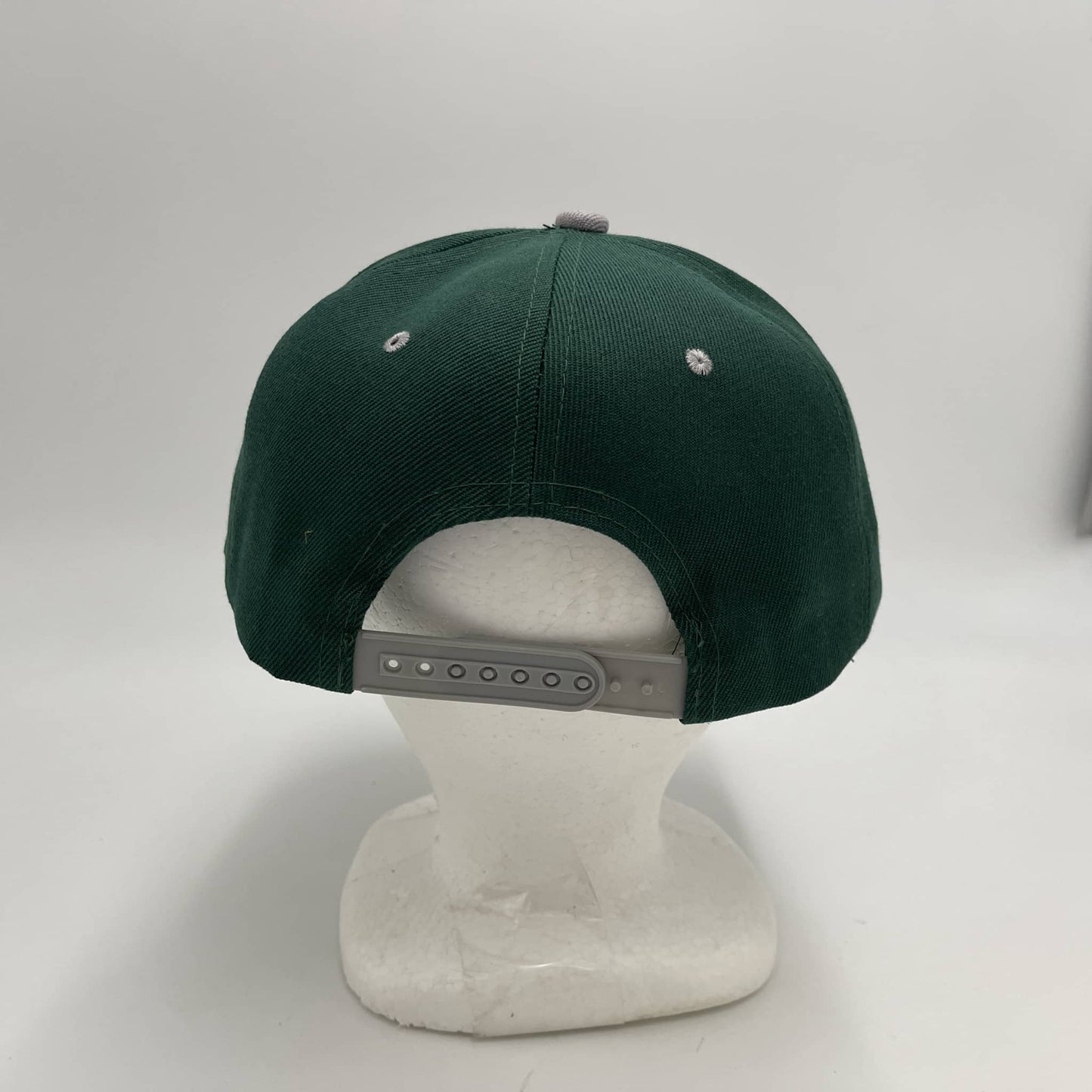 Plain Poly Snapback Forest Green and Light Gray Lid 12 pack PFS02T08 Cap Hat