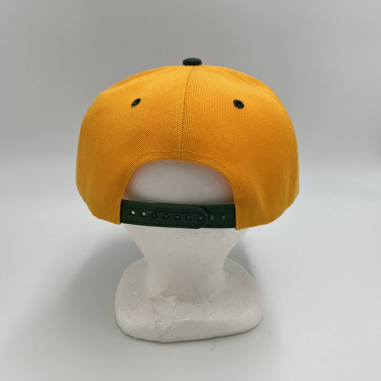 Plain Poly Snapback Golden Yellow and Forest Green 12 pack PFS0546 Cap Hat