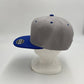 Plain Poly Snapback Gray and Blue Eyelets/Bill 12 pack PFS0547 Cap Hat