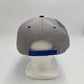 Plain Poly Snapback Gray and Blue Eyelets/Bill 12 pack PFS0547 Cap Hat