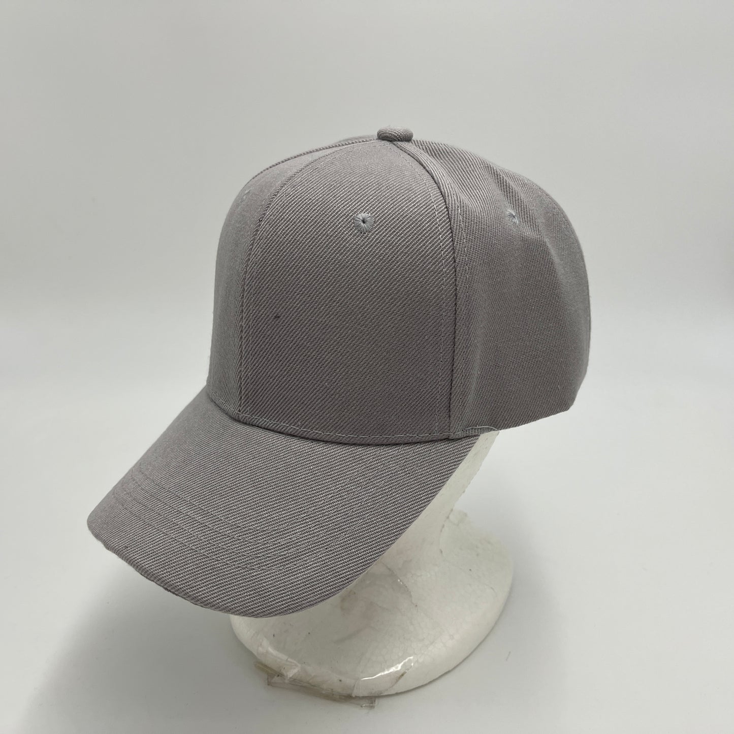 Plain Sandwich Velcro Light Gray 12 pack PCV0341 Cap Hat