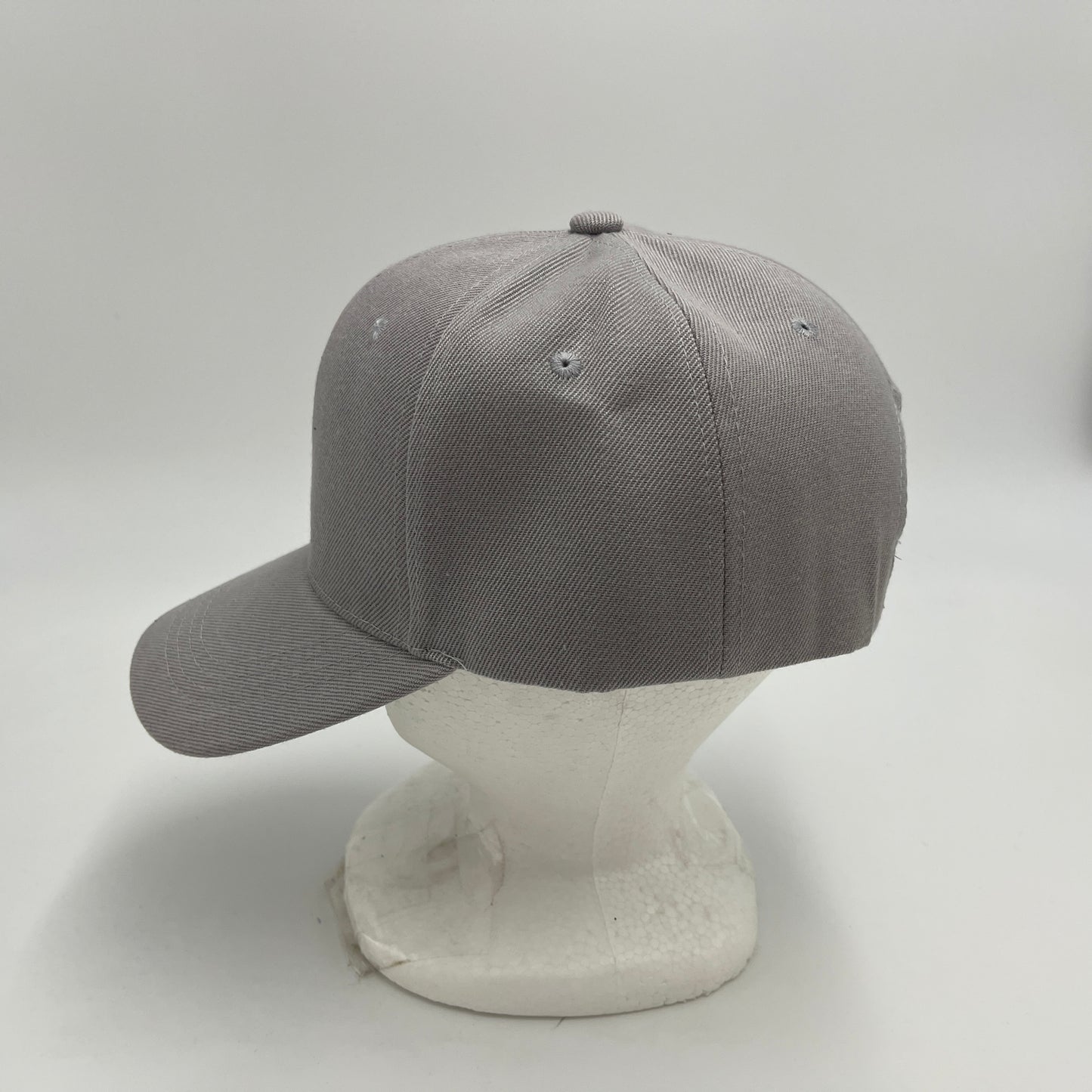 Plain Sandwich Velcro Light Gray 12 pack PCV0341 Cap Hat