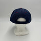 Plain Sandwich Velcro Navy Blue and Red Eyelets 12 pack PCV0316 Cap Hat