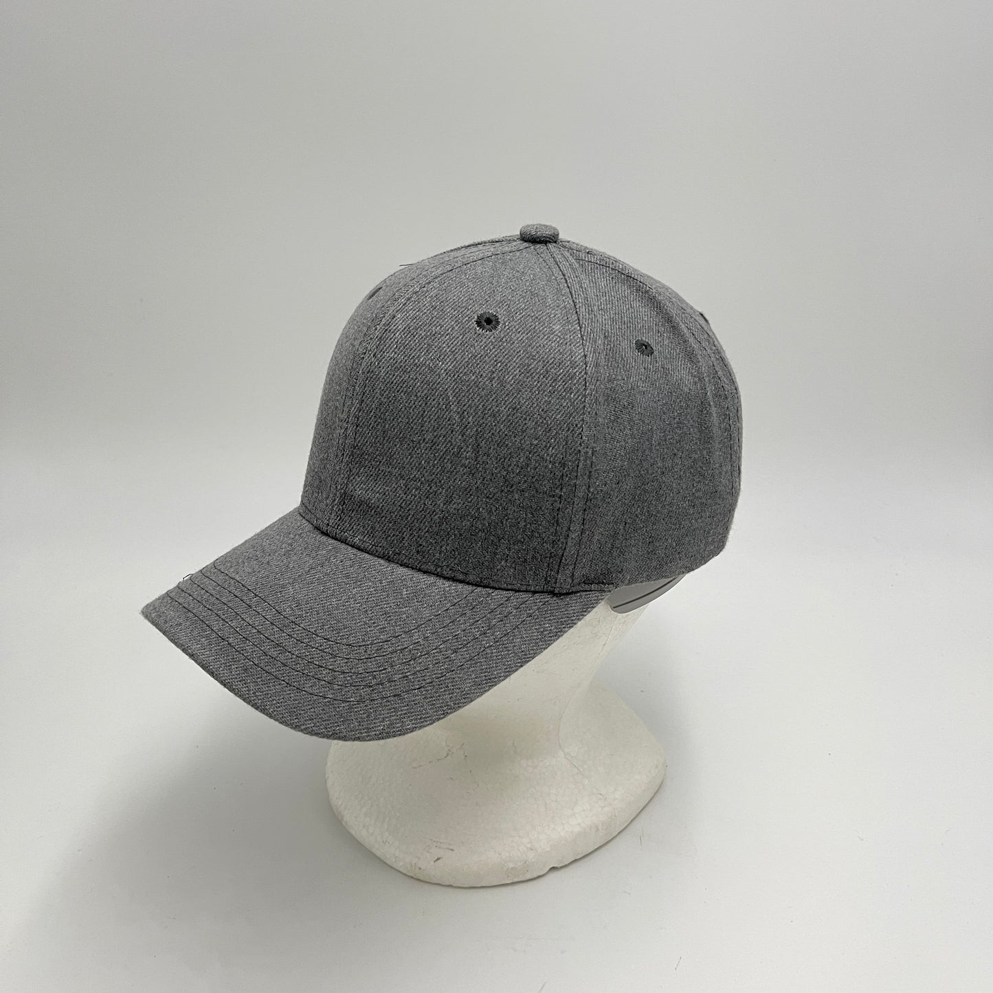 Alpha Omega Cap Plain Sandwich Velcro Texture Gray 12 pack PCV0344 Cap Hat