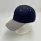 Plain Two Tone Velcro Navy Blue and Gray Eyelets/Bill 12 pack PCV0219 Cap Hat
